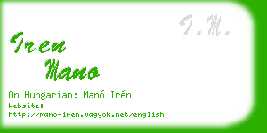 iren mano business card