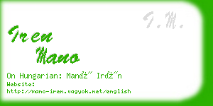 iren mano business card